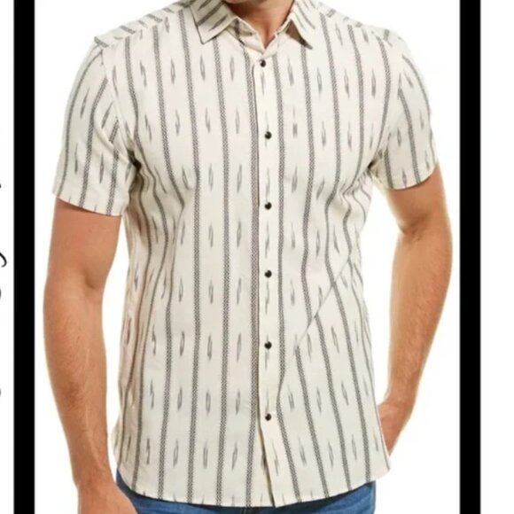 KARL LAGERFELD PARIS PEARL SNAP SHIRT XL - Picture 1 of 8